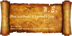 Marischek Eleonóra névjegykártya